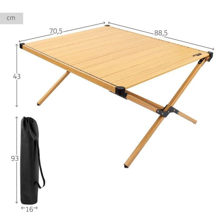 Mesa Plegable Aktive Glamping Sabana Aluminio Tierra 88,5 x 43 x 70,5 cm 1