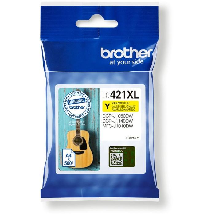 Brother Tinta Amarilla para Impresoras Brother DCP-J1050DW y MFC-J1010DW, Capacidad hasta 500 Páginas