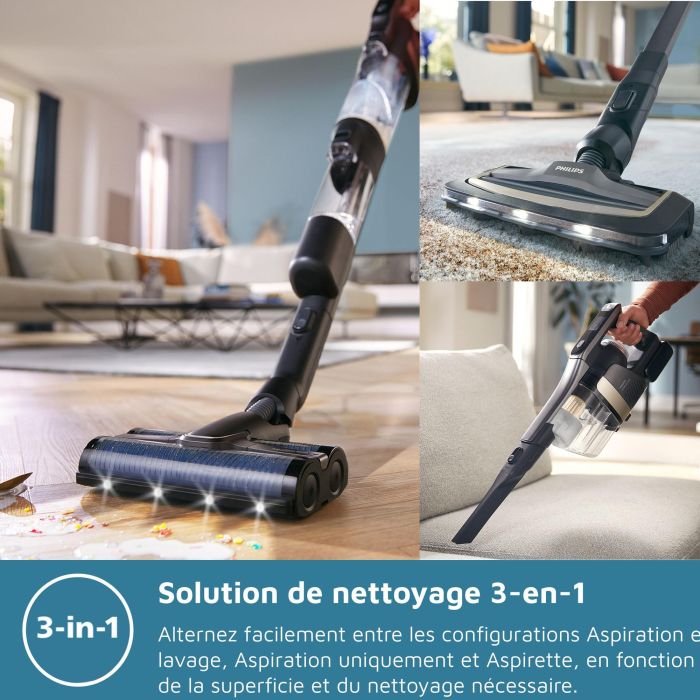 Philips Aspiradora inalambrica AquaTrio XW7264/11 - 21,6V - 450ml - 2500 rpm 2 Philips Aspiradora inalambrica AquaTrio XW7264/11 - 21,6V - 450ml - 2500 rpm 2