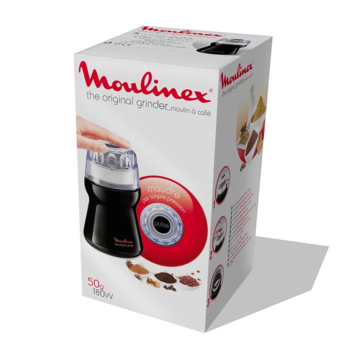 Molinillo Moulinex Grinder AR110830 180W Negro 50 g 180 W 1 Molinillo Moulinex Grinder AR110830 180W Negro 50 g 180 W 1