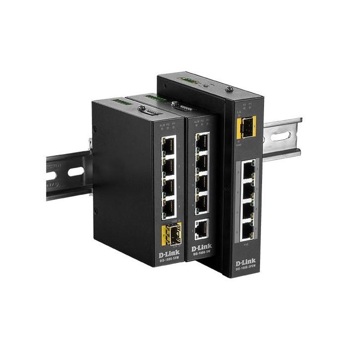 D-Link Switch Industrial Dis - 100 gr - 5Psw 5 Puertos Gigabit Ethernet con PoE 1