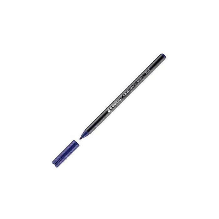 Edding Rotulador 1300 Trazo Medio Azul - Fibra Punta Redonda 2mm, Tinta Acuarelable Secado Rápido (10 Unidades) (10 Unidades)