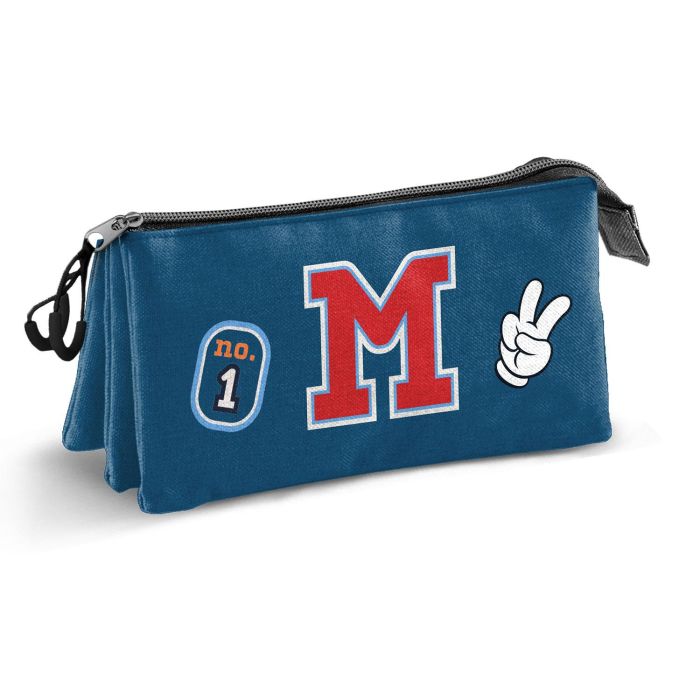 Disney Mickey Mouse Estuche Portatodo Triple Class Azul con 3 Compartimentos, Ripstop Resistente 2 Disney Mickey Mouse Estuche Portatodo Triple Class Azul con 3 Compartimentos, Ripstop Resistente 2