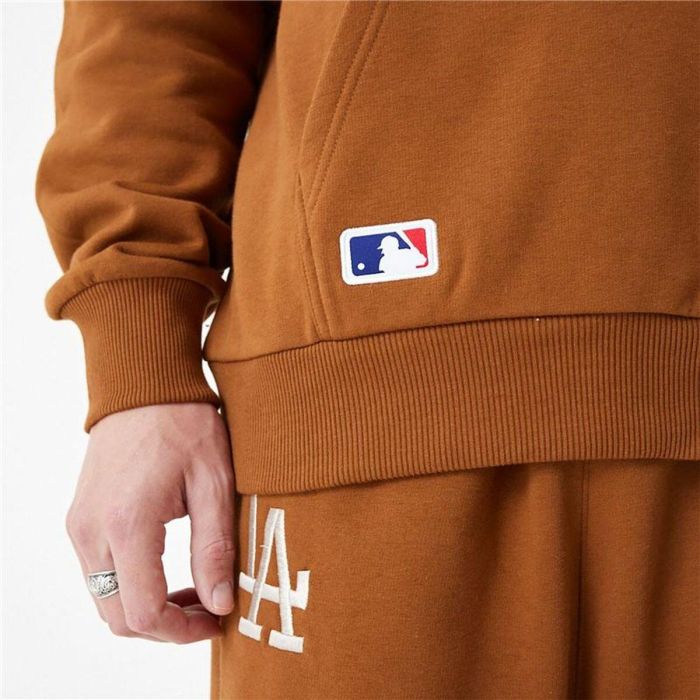 Sudadera con Capucha Unisex New Era League Essentials LA Dodgers Ocre 2 Sudadera con Capucha Unisex New Era League Essentials LA Dodgers Ocre 2
