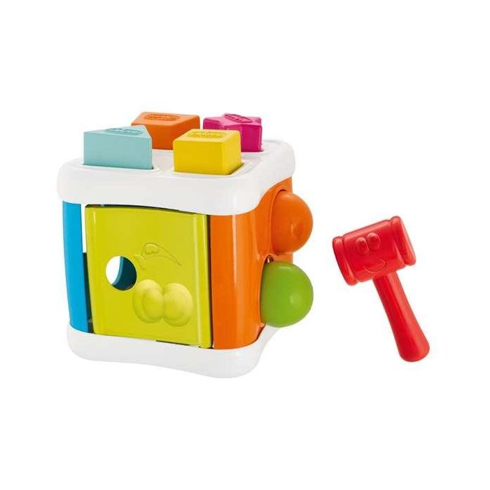 Cubo encajable 2 en 1 con martillo para encajar las bolas 14x14x16 cm 1 Cubo encajable 2 en 1 con martillo para encajar las bolas 14x14x16 cm 1