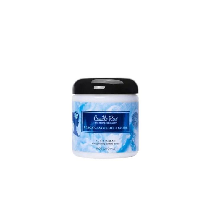 Camille Rose Black Castor Oil Chebe Buttercream 240ml | Crema hidratante para cabello grueso y peinados