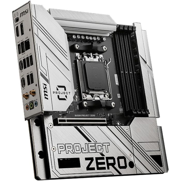 MSI Placa Base B650M PROJECT ZERO, AMD AM5, Chipset B650, DDR5, Wi-Fi 6E, Bluetooth 5.3, Micro ATX - 911-7E09-007 4 MSI Placa Base B650M PROJECT ZERO, AMD AM5, Chipset B650, DDR5, Wi-Fi 6E, Bluetooth 5.3, Micro ATX - 911-7E09-007 4
