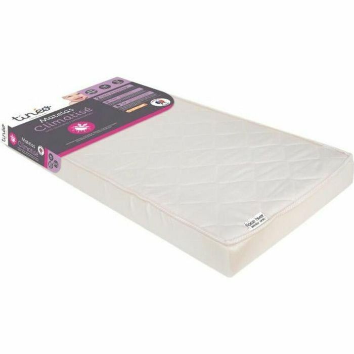 Tineo Colchón Bebé Climatizado 60x120 cm Doble Cara Invierno/Verano Espuma Antiácaros Antibacteriano Antimoho Fabricado en Francia