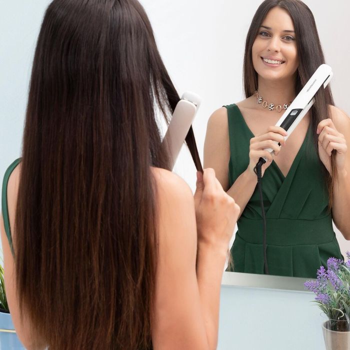 Plancha de Pelo Cerámica con Vapor Stemio InnovaGoods 36 W 9 Plancha de Pelo Cerámica con Vapor Stemio InnovaGoods 36 W 9