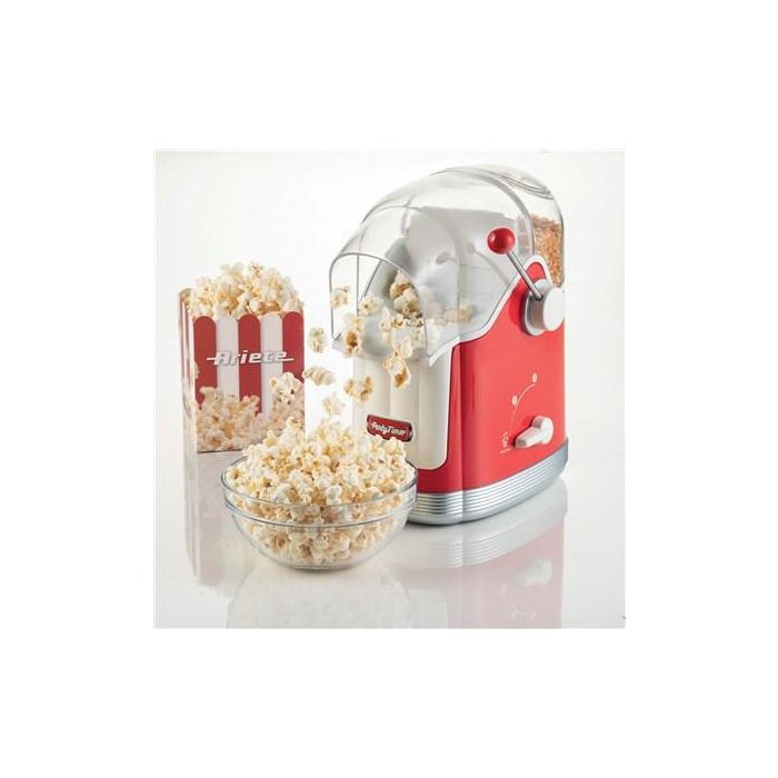 Ariete 2958/00 Máquina de Palomitas Party Time Roja Diseño Retro Años 50 Ideal para Snacks Naturales y Libres de Grasas 2