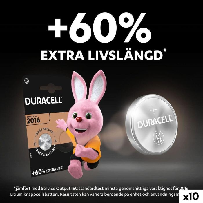 Pila de botón DURACELL DL2016 K2 3 V (10 Unidades) 10