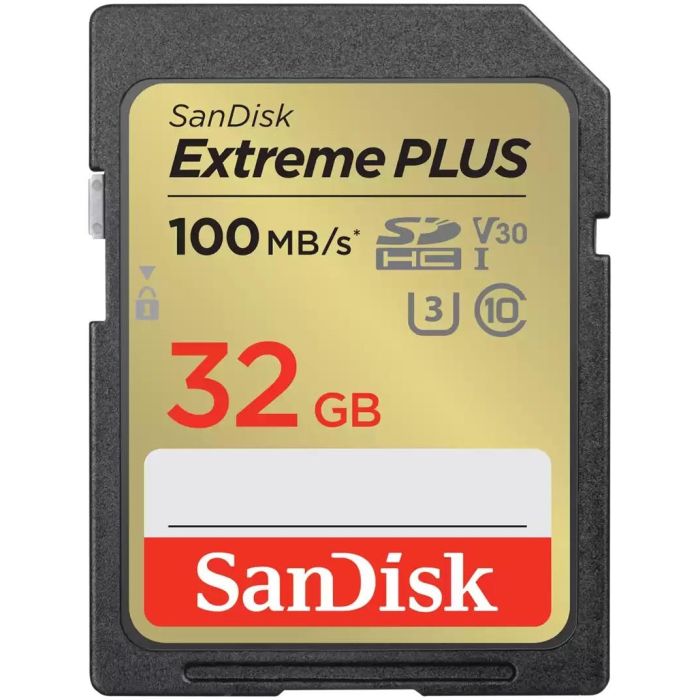 Sandisk SDSDXW2-064G-GNCIN Tarjeta de Memoria SDHC Extreme Plus 32GB Clase 10 U3 100MB/s