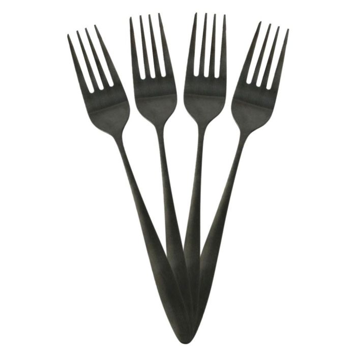 Home Deco Factory Cubertería 16 Piezas Negra Colección Lounge Acero Inoxidable 4