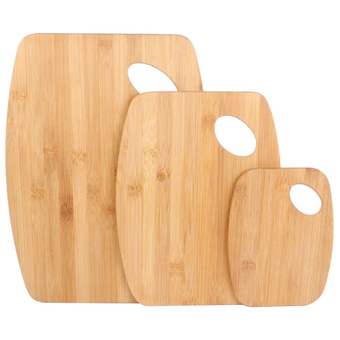 Cook Concept Juego de 3 Tablas Cortar Bambú 20x15 cm, 30x23 cm y 38x29 cm 2