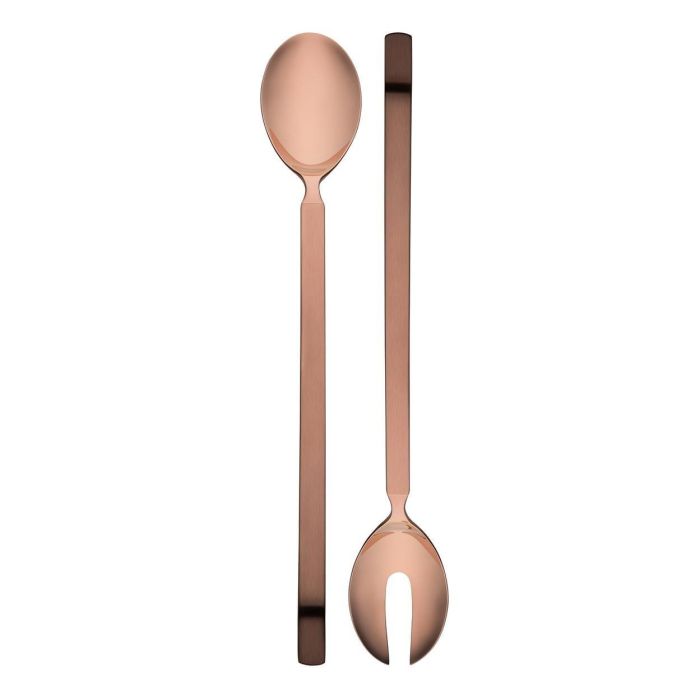 Alessi 4180/14 Cubiertos Ensalada Acero Inoxidable 18/10 Dry Diseño Achille Castiglioni