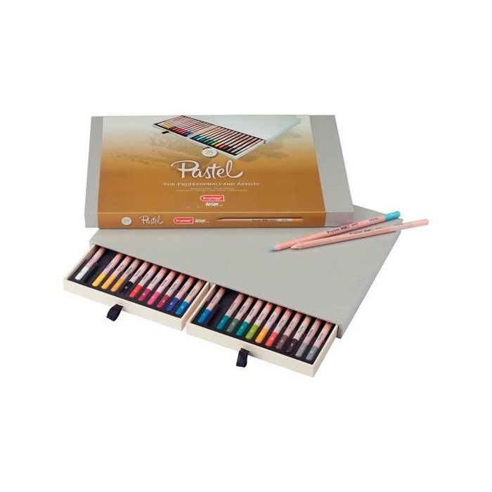 Talens Lápices De Colores Pastel Bruynzeel, Estuche De Lujo 24 Ud, Ø 3.8 mm, Mezclables, Para Acuarela