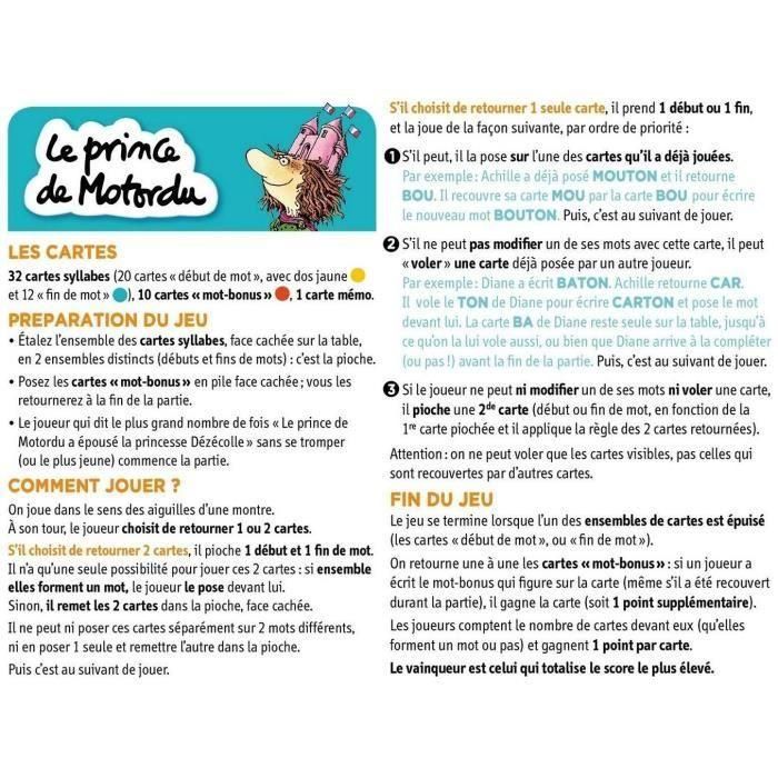 Nathan The Prince of Motordu Juego de Cartas para Escribir, Torcer y Robar Palabras - Tiempo de Juego 10 Minutos 3 Nathan The Prince of Motordu Juego de Cartas para Escribir, Torcer y Robar Palabras - Tiempo de Juego 10 Minutos 3