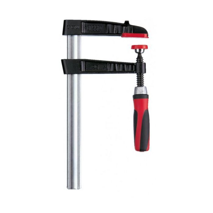 Bessey TG-2K Abrazadera de barra de 16 cm, en fundición maleable, mordazas de plancha y plástico