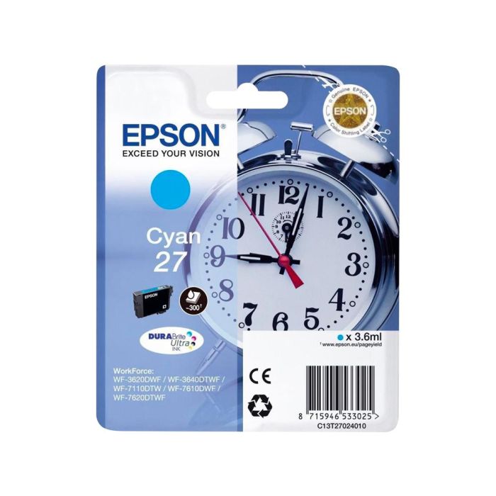 Ink-Jet Epson 27 Wf3620 - 7110 - 7610 - 7620 Cyan 300 Pag 1