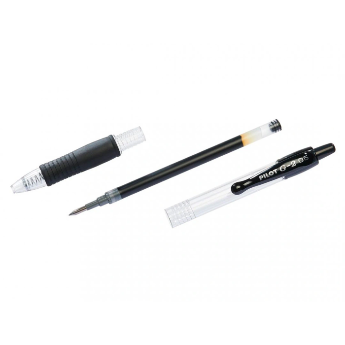 Pilot Boligrafo G-2 Negro Retractil Tinta Gel Sujecion Caucho Blister Trazo 0.4mm 3