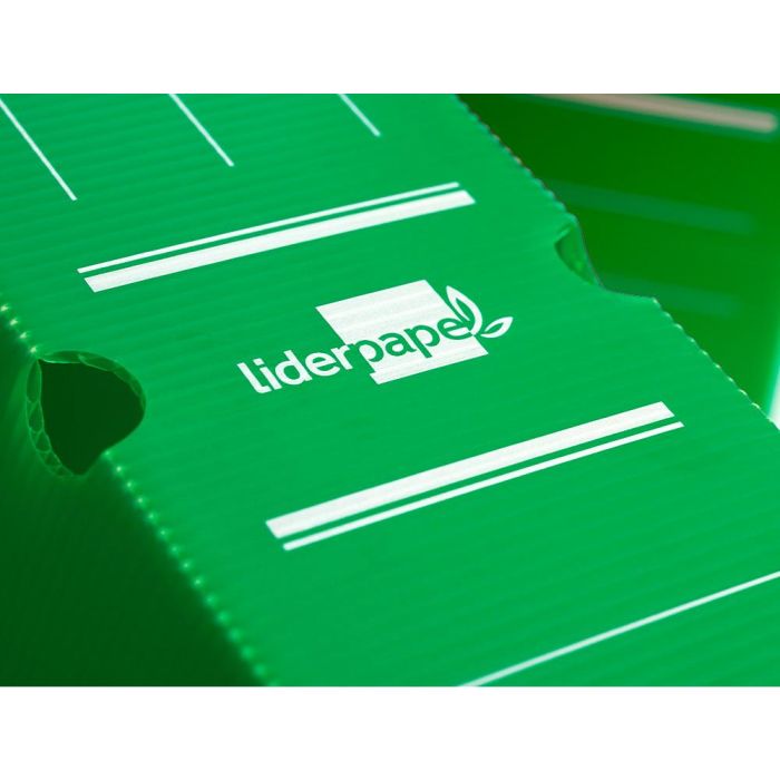 Caja Archivo Definitivo Plastico Liderpapel Lomo 100 mm Verde 360x100x260 mm 5 unidades 7