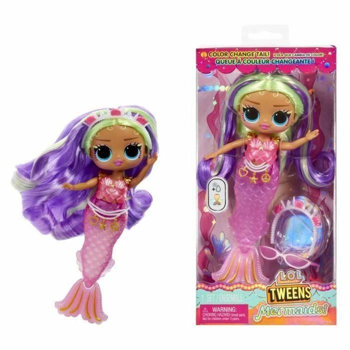 L.O.L Surprise Muñeca Cleo Cove Tweens 20cm con Cola de Sirena que Cambia de Color 23