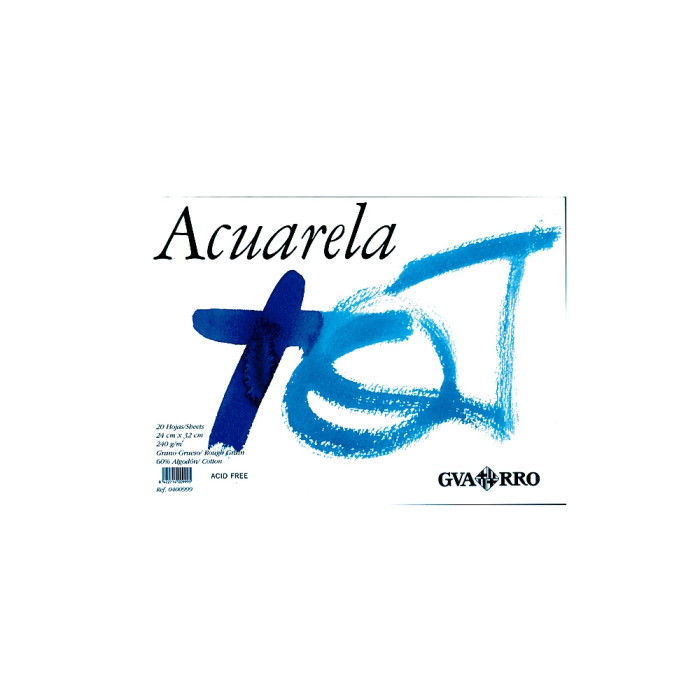 Guarro Bloc Dibujo Acuarela DIN A4 23x32.5 cm 20h 240gr/m2 Blanco Natural con Barbas 1