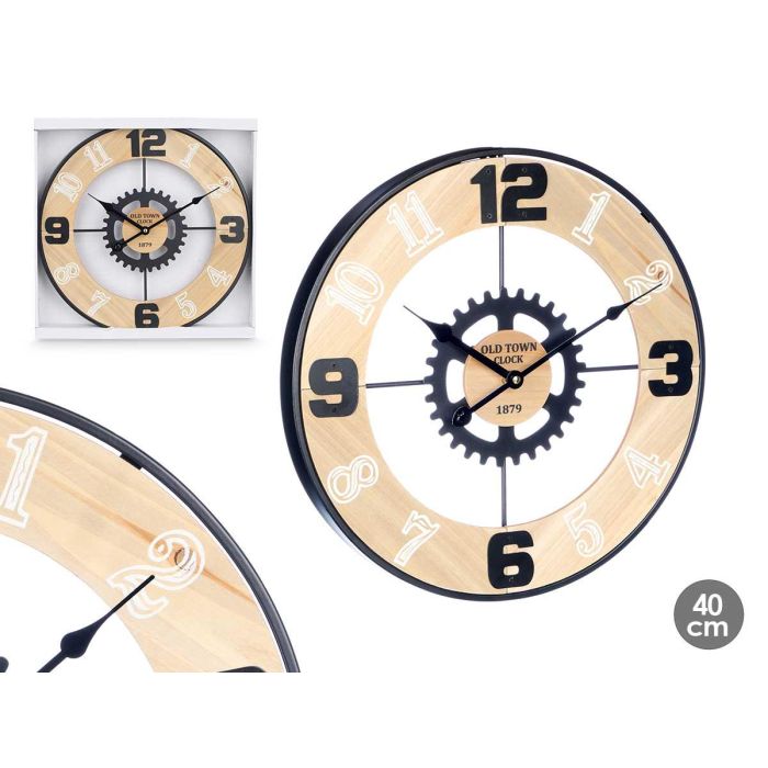 Reloj Pared Engranaje Metal 40 Cm Giftdecor (6 Unidades) Reloj Pared Engranaje Metal 40 Cm Giftdecor (6 Unidades)