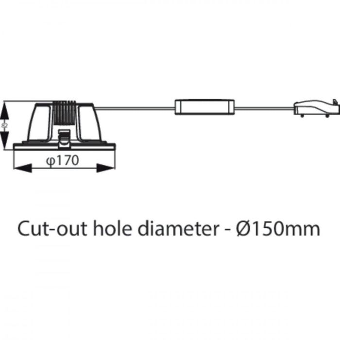 Downlight LED "Philips" 12W 1200Lm 3000ºK IP54 30000H [PH-35398500 2