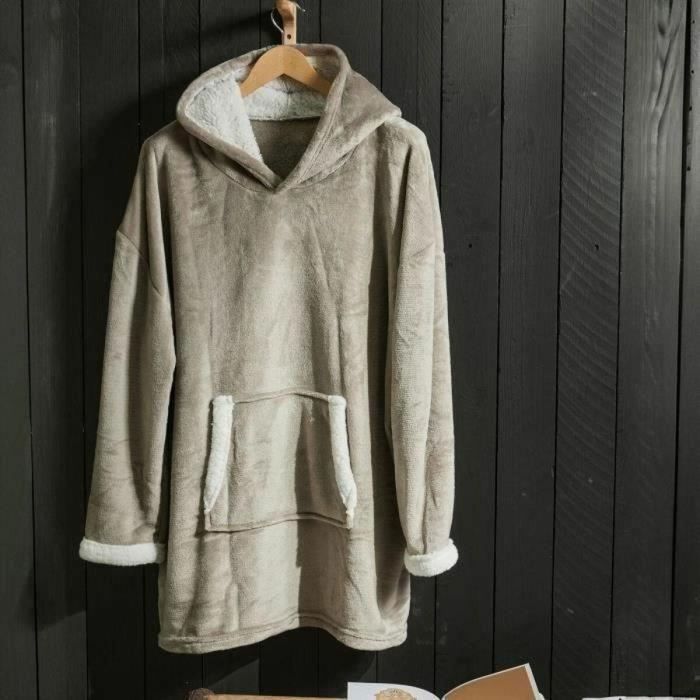 Today TOD3574641255527 Sudadera polar a cuadros de manga larga con bolsillo - Beige 70 x 87 cm 0 Today TOD3574641255527 Sudadera polar a cuadros de manga larga con bolsillo - Beige 70 x 87 cm 0