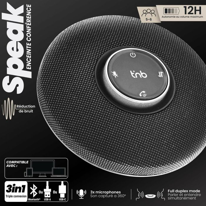 Altavoz Bluetooth Portátil T'NB CFSPEAKERBT Negro 17 Altavoz Bluetooth Portátil T'NB CFSPEAKERBT Negro 17