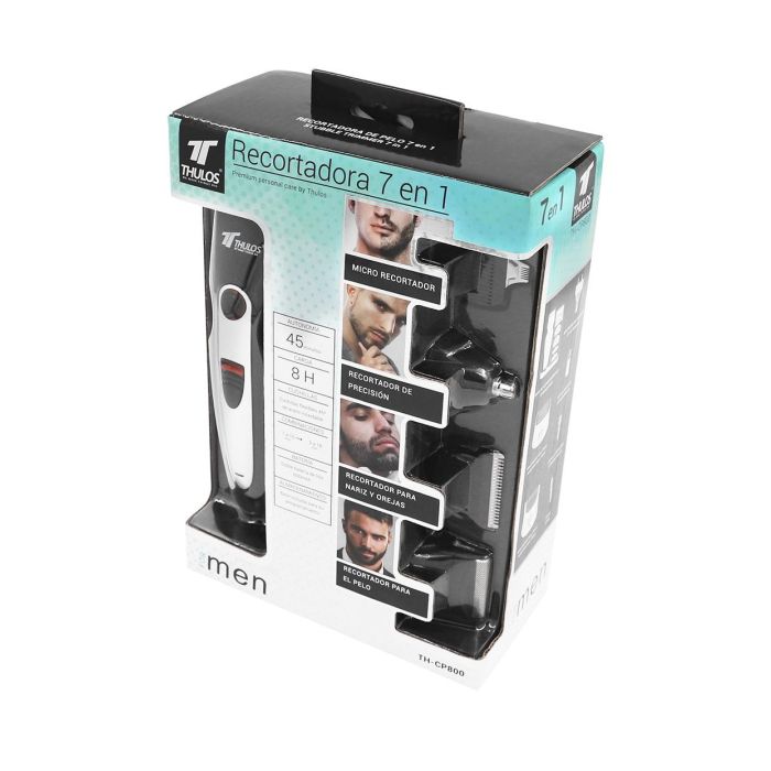 Thulos Cortapelos TH-CP800 - Recortadora de pelo y barba 7 en 1, 45 min autonomía, cuchillas acero inoxidable 3 Thulos Cortapelos TH-CP800 - Recortadora de pelo y barba 7 en 1, 45 min autonomía, cuchillas acero inoxidable 3