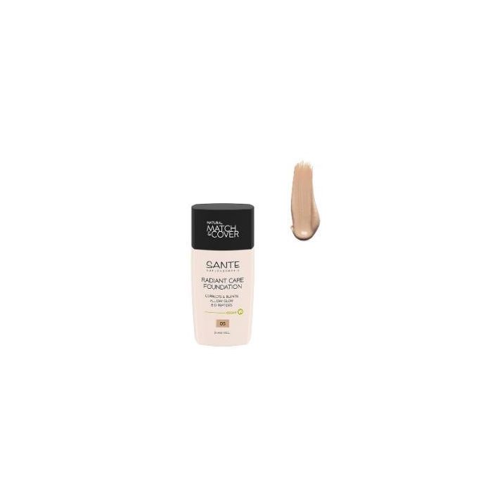 SANTE NATURKOSMETIK Maquillaje Fluido Radiant Care 05 Neutral Beige 30 ml Vegano Con Aceites y Péptidos