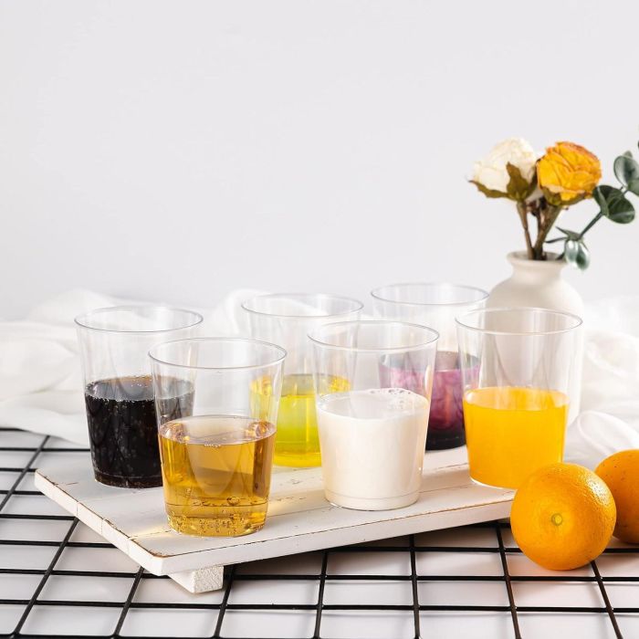 Set de 7 vasos de plástico transparente 300 ml Algon (24 Cajas) 3 Set de 7 vasos de plástico transparente 300 ml Algon (24 Cajas) 3
