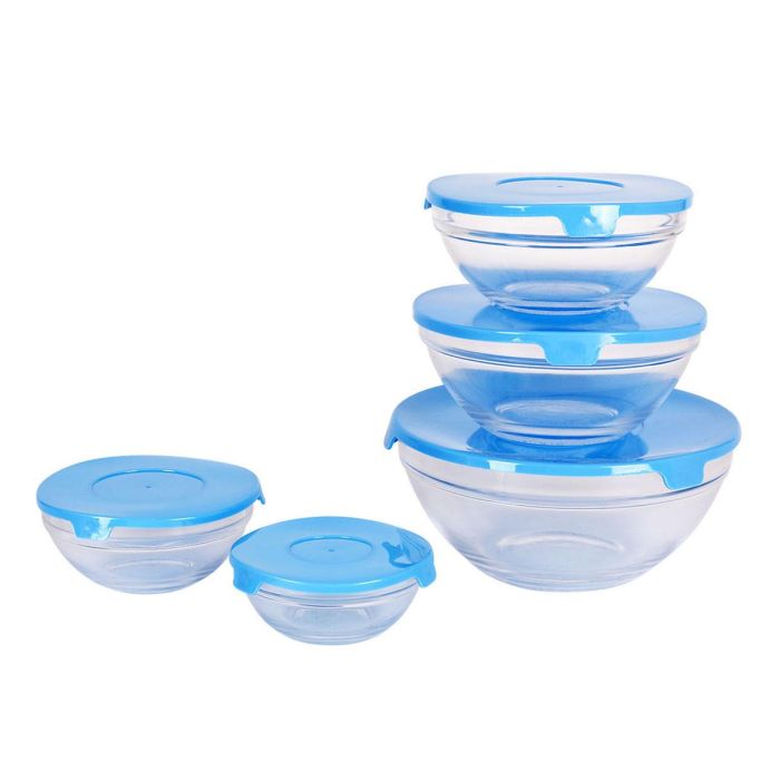 La Mediterranea Set 5 Boles Con Tapa Azul "Adele" 1