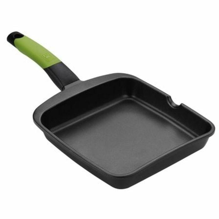 Plancha de Asar BRA A121459 Negro Metal Aluminio Ø 28 cm 10