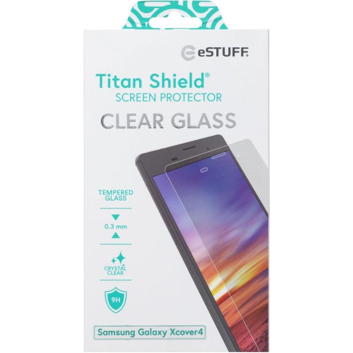 eSTUFF Samsung Galaxy Xcover 4 Screen Protector. Titan Shield® 1 eSTUFF Samsung Galaxy Xcover 4 Screen Protector. Titan Shield® 1