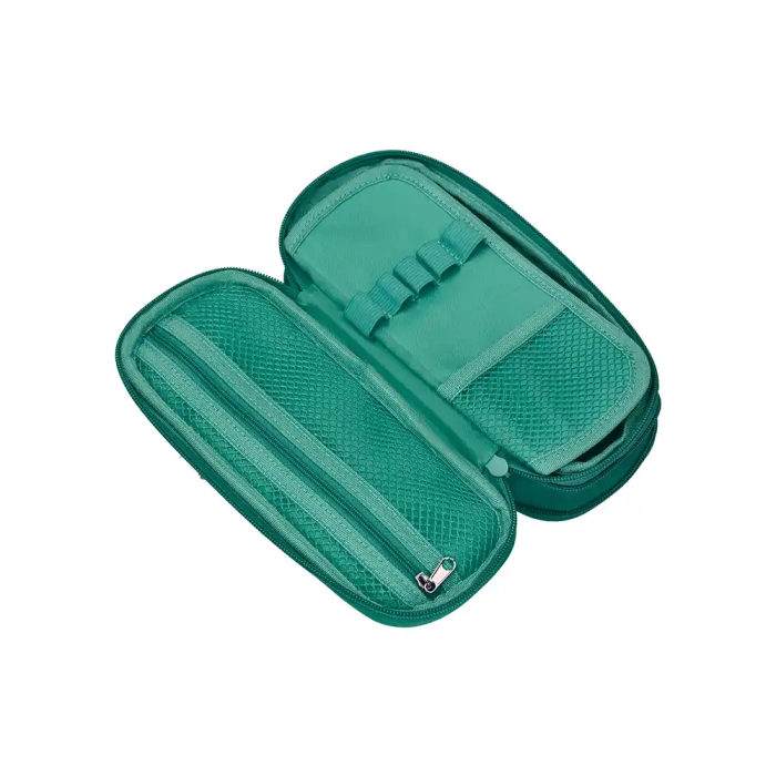 Liderpapel Estuche Portatodo Color Pop con Compartimento Extensible, 2 Cremalleras, Turquesa, 230x60 mm 5