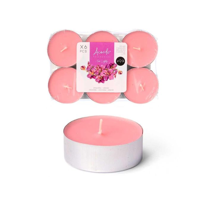 Set 6 Tea Light Maxi 9 H Orquidea Acorde 17X2CM (24 Unidades) Set 6 Tea Light Maxi 9 H Orquidea Acorde 17X2CM (24 Unidades)