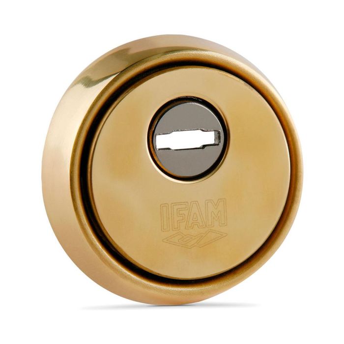 Ifam Escudo es610l acabado latón brillo, protección antimordaza y antiextracción, Ø64mm 0 Ifam Escudo es610l acabado latón brillo, protección antimordaza y antiextracción, Ø64mm 0