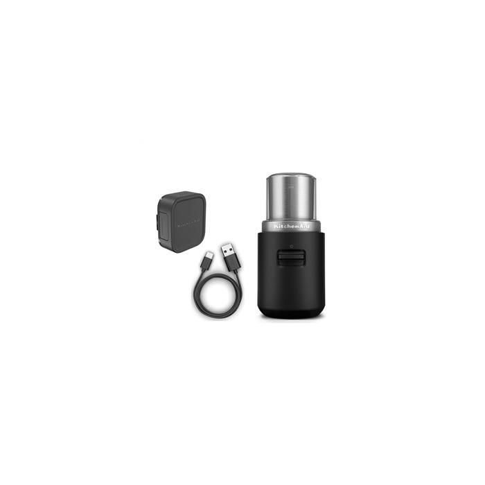 Kitchenaid 5KBGR111BM Molinillo de Café Inalámbrico con Batería Go, Negro Mate