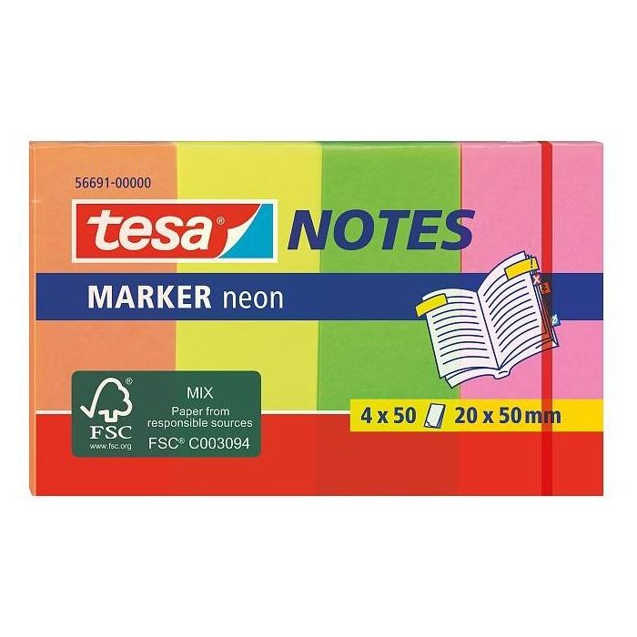 tesa Marker Notes 4 x 50 Blatt 20 x 50mm neon 0 tesa Marker Notes 4 x 50 Blatt 20 x 50mm neon 0