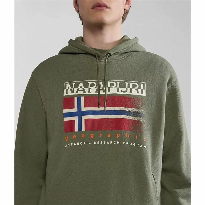 Sudadera con Capucha Niño Napapijri B-Kreis H Verde oscuro 2 Sudadera con Capucha Niño Napapijri B-Kreis H Verde oscuro 2