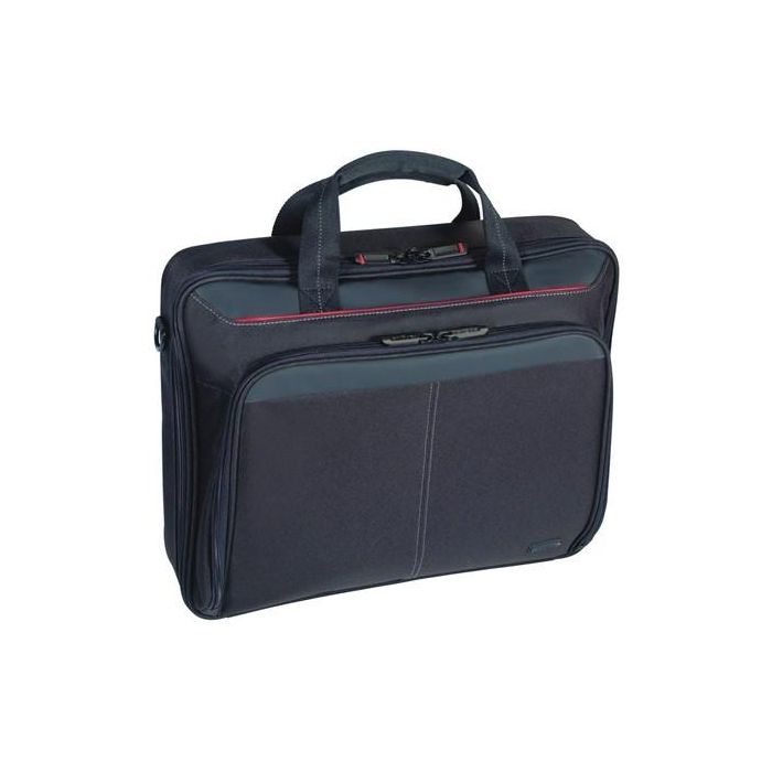 Targus Maletín para portátil Clamshell de 16 Pulgadas Negro Funda de Transporte de Poliéster con Compartimento Acolchado y Correa de Hombro 1