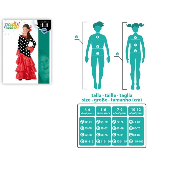 Disfraz para Adultos Flamenca Negro Rojo España 4 Disfraz para Adultos Flamenca Negro Rojo España 4