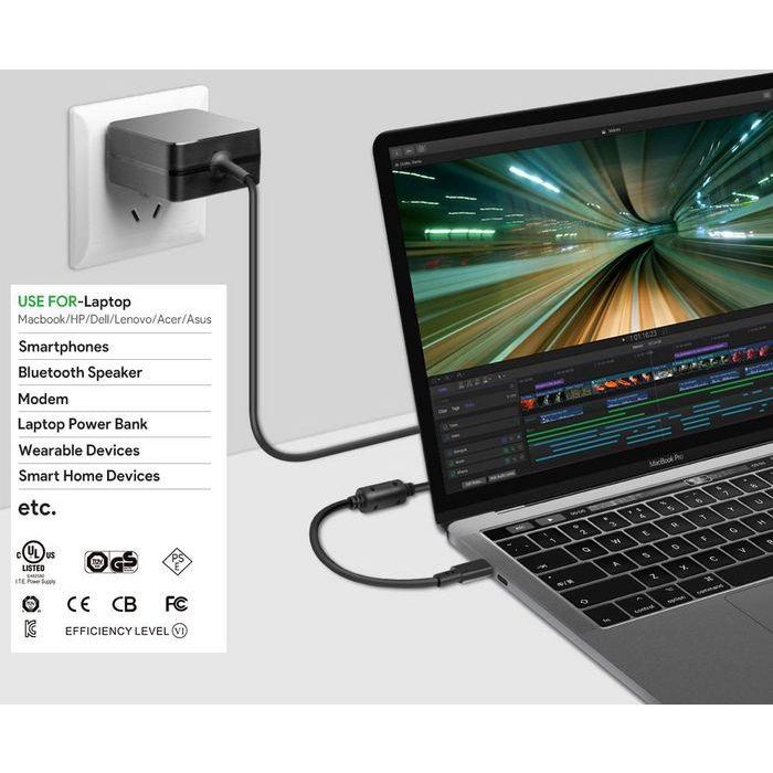 CoreParts USB-C Power Adapter 45W 5V2A-20V2.25A Plug:USB-C EU Wall - 5V2A,9V2A,12V2A,15V3A,20V2.25A 1 CoreParts USB-C Power Adapter 45W 5V2A-20V2.25A Plug:USB-C EU Wall - 5V2A,9V2A,12V2A,15V3A,20V2.25A 1