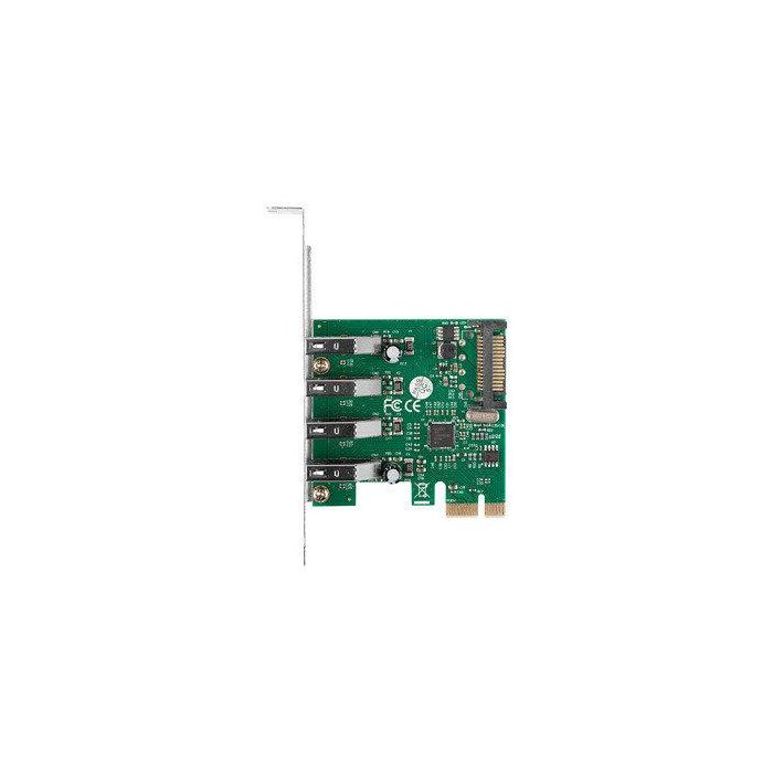 Lanberg PCE-US3-004 Tarjeta PCIe a USB 3.2 Gen 1 (3.1 Gen 1) con 4 Puertos Tipo A, Ancho de Banda 5 Gbit/s 2