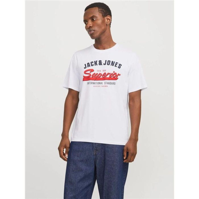 Camiseta de Manga Corta Hombre Jack & Jones 12268267-C-N100 3
