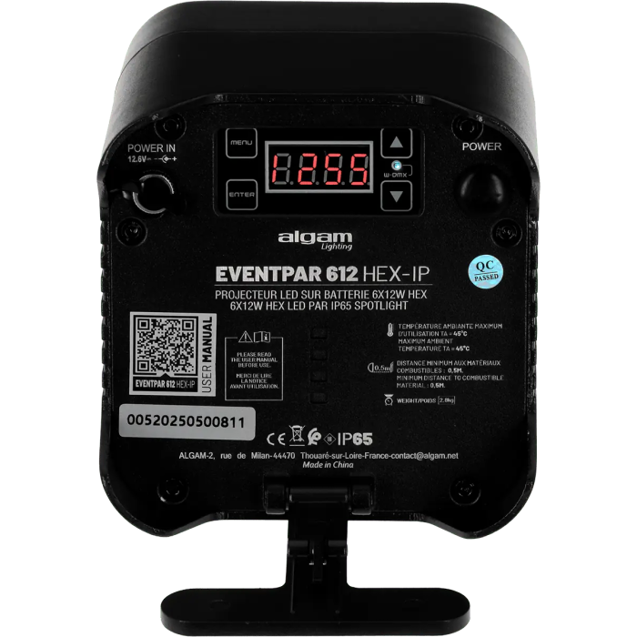 Algamlight Foco Par Led 6X12W Rgbwa+Uv Ip65 Con Batería Y W-Dmx "EVENT PAR 612 HEX IP" 2
