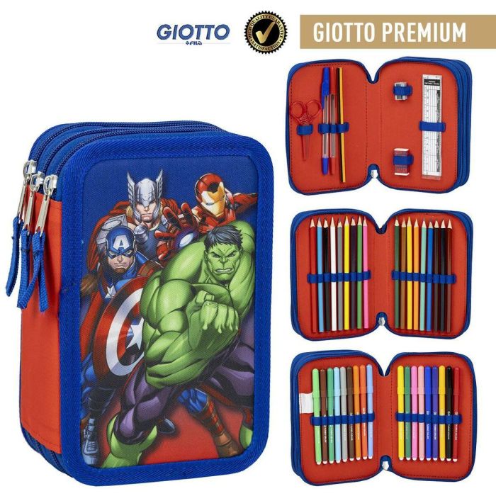 Plumier Con Accesorios Giotto Avengers 12.5 X 6.5 X 19.5 CM